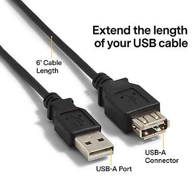 Staples 7ft Gold USB 2.0 Cable 
